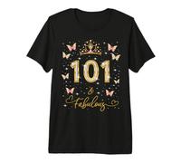 101 et Fabuleuse, 101 Ans, 101 Ans, Reine du 101e Anniversaire T-Shirt Haut de Gamme