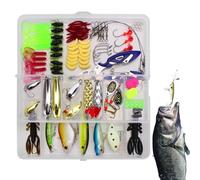 101 pièces/Ensemble leurres de pêche complets Comprenant Une boîte de Rangement Pinces à leurres pour l'eau Douce salée