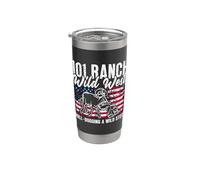 101 Ranch Wild West Rodéo Time Barrel Racing Steer Wrestling Gobelet isotherme en acier inoxydable double paroi