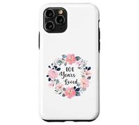 101 Years Loved 101th Birthday Floral 101 Year Old Men Women Coque pour iPhone 11 Pro
