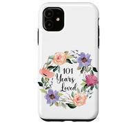 101 Years Loved 101th Birthday Floral 101 Years Loved Women Coque pour iPhone 11
