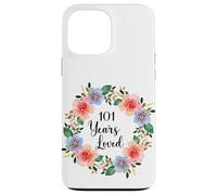 101 Years Loved 101th Birthday Floral 101 Years Loved Women Coque pour iPhone 13 Pro Max