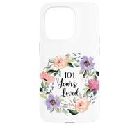 101 Years Loved 101th Birthday Floral 101 Years Loved Women Coque pour iPhone 15 Pro