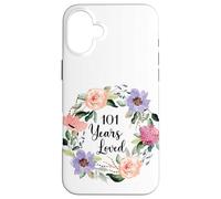 101 Years Loved 101th Birthday Floral 101 Years Loved Women Coque pour iPhone 16 Plus