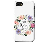 101 Years Loved 101th Birthday Floral 101 Years Loved Women Coque pour iPhone SE (2020) / 7/8
