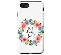 101 Years Loved 101th Birthday Floral 101 Years Loved Women Coque pour iPhone SE (2020) / 7/8
