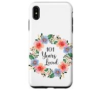 101 Years Loved 101th Birthday Floral 101 Years Loved Women Coque pour iPhone XS Max