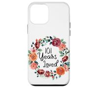 101 Years Loved 101th Birthday Floral Wreath Loved for Women Coque pour iPhone 12 Mini