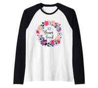 101 Years Loved Floral 101th Birthday Men Women Anniversary Manche Raglan