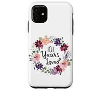 101 Years Loved Floral 101th Birthday Women 101 Years Loved Coque pour iPhone 11