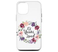 101 Years Loved Floral 101th Birthday Women 101 Years Loved Coque pour iPhone 12/12 Pro