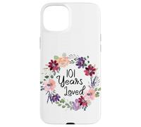 101 Years Loved Floral 101th Birthday Women 101 Years Loved Coque pour iPhone 15 Plus