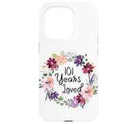 101 Years Loved Floral 101th Birthday Women 101 Years Loved Coque pour iPhone 15 Pro