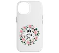 101 Years Loved Men Women 101 Years Old Cool 101st Birthday Coque pour iPhone 14