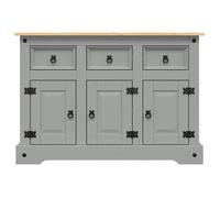 (10173)Commode - contemporain - Buffet rangement - Corona gris 112x43x78 cm bois massif pin mexicain ,poid:28.3 kg