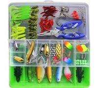 101Pcs Truite Bass Fishing Lures Crankbaits Set Kit Soft et Hard Bait Crochets + Box Yjpl080