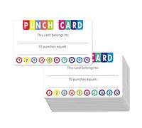 102 Cartes perforées Carte de fidélité Incitative pour Les Classes Business (Version Anglaise, 9 x 5 cm)