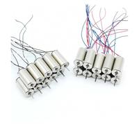 1020 Brush electronic starter 10 * 20mm Coreless 7.4V 2S Motor10x20mm electronic starter UAV electronic starter ICXLPMC(10PC Black and White)