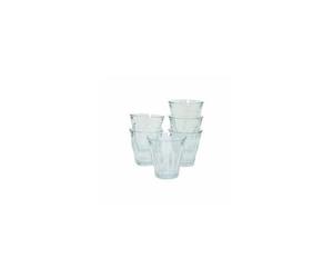 1023ab06 boîte de 6 gobelets picardie verre transparent 9 cl