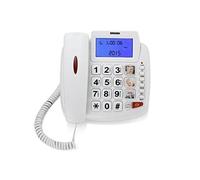 Brondi Bravo 90 LCD Blanc Téléphone Mains Libres Touches Grands 3 Memoires Par