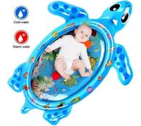 10282CM Tapis deau Matelas sol gonflable jouet bb ducatif en forme tortue BLEU