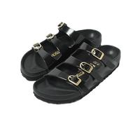 Sandales Noires Pour Femmes Birkenstock Florida D-buckle Exq Lena Hs Narrow 1029385-highshineblack