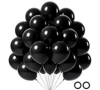 102Pcs Black Balloon Set,12 Inch Matte Black Latex Balloons Bouquet with Black Balloon Arch Kit for Graduation Party Decorations, School Prom, Back to School,Class of 2026, Halloween,Birthday Party