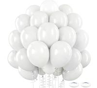 102Pcs Blanc Balloon Set,10 Inch Matte White Balloons Bouquet with White Balloon Arch Kit for Birthday Party Decoration,Wedding,Baby Shower