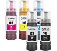 103 Encre Compatible Avec Epson 103 Pour L1110 L1200 L1210 L1250 L3100 L3101 L3110 L3111 L3116 L3150 L3151 L3156 L3160 L3200 L3250 L3251 L3256 L3260 L3266 Imprimante 5 Multipack (B[ENC945419]