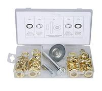 103 Pcs Grommet Kit Fer Galvanisé Tente Oeillet Rondelle Installation Outil Set Assortiment Kit + avec Boîte de Rangement 8,9 x 4,3 x 1,2 pouces