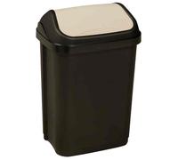 [1030682600000] OKT Swing-Bin Poubelle Plastique Graphite/Crème 10 L