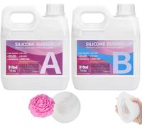 1030ml 15a Silicone Mould Making Kit, Liquid Silicone Rubber For Moulding, Non-Toxic, Easy To Use, Platinum Catalyzed Silicone Rubber Moulding 1:1 By Weight