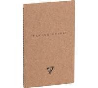 103506c-Un Carnet Piqué Cousu Fil Flying Spirit 96 Pages Ivoire 11x17 Cm 90g Lignées,Couverture En Carte Kraft Brun,Motif Aléatoire