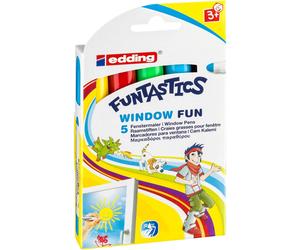 [1038000] Edding Marqueur pour fenêtres 16 Etui de 5 Assorti 2-6 mm