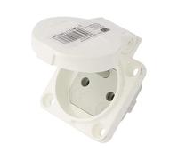 104-0W Connecteur: alimentation AC socle 2P+PE 250VAC 16A blanc IP54 PCE