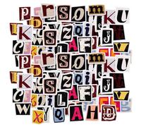 104 autocollants lettres vintage, autocollants alphabet, autocollants esthétiques, lettres, accessoires de scrapbooking pour décoration de panneaux, scrapbooking, loisirs créatifs