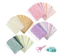 104 Blatt strukturiertes scrapbook papier im Vintage-Stil, vielseitiges scrapbook zubehör für bullet journal, Collage und Card Making, ideales bastelkarton-Set mit Prägung für Junk Journals und