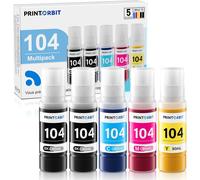 104 Encre Compatible Pour Epson Et-2870 Et-2810 Et-1810 Et-2820 Et-2710 Et-2812 104 Bouteille D'Encre Multipack Pour Et-2876 Et-2821 Et-2825 Et-2720 Et-4800 Imprimante[ENC943287]