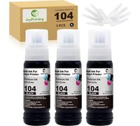 104 Encre Noir Compatible Avec Epson 104 Ecotank Bouteille D'Encre Multipack Cartouches Pour Ecotank Et-2820 Et-2710 Et-2720 Et-2815 Et-2810 Et-2826 Et-1810 Et¿2711 Et-2712 Et-2714