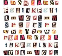 104 Pièces D'Autocollants De Lettres, D'Autocollants Rétro, D'Autocollants Décoratifs, D'Autocollants Imperméables, D'Autocollants D'Emballage Cadeau, Etc.