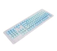 104 Pièces PBT Keycaps, Processus de Teinture Opaque Side Gravure Mat Key Caps pour 61/87/104 Touches Clavier Mécanique Frost Blue