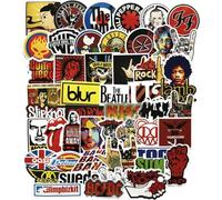 104 pièces Rock Band Autocollants, Musique Vinyle Imperméable Autocollant, Stickers Cool Punk Bomb, Design Tendance Hip-Hop et Graffiti pour Bande de Rock and Roll pour Adolescents, Adultes