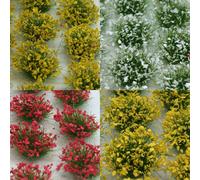 104 pieds d'herbe fleurie 4 coloris, 6 mm - NOCH 07135