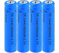 10440 Batteries Au Lithium Rechargeables Batteries Li ION De 3.7 v 600 Mah pour téLéCommande De Lampe De Poche De Lampe De Poche-4pcs
