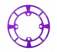 104BCD Protection de pédalier en aluminium pour montage de plateau simple, revêtement résistant à l'huile, design à bord lisse (violet-38T-42T)