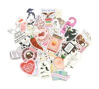 104pièces Autocollants de Lecture en Vinyle Imperméable,Drôle de Livre Autocollant,Autocollants,Pour Ordinateurs Portables,Bagages,Voitures,Scrapbooking,Téléphones Portables,Casques