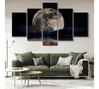 104Tdfc Impressions sur Toile 5 Tableaux Cadeau d'Halloween2Pac Tupac Amuru Shakur Peinture sur Toile Tableau Multi Panneau 5 Parties,150X80Cm Moderne Salon Decor Murale