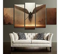 104Tdfc Tyrael Diablo XXL Impression sur Toile 5 Parties Moderne Tableau Tableaux Deco 5 Pieces XXL Peinture Photo Art Image Salon Décoration Cadeau