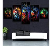 104Tdfc XXL Impression sur Toile 5 Parties Moderne Tableau Anime Manga Mha inspiré Tableaux Deco 5 Pieces XXL Peinture Photo Art Image Salon Décoration Cadeau d'halloween