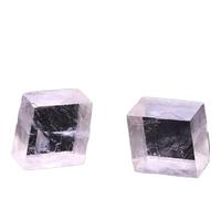 105-155g 1pc Clear Optical Calcite Raw Cube Iceland Stone and Rough Crystal Minerals Stones